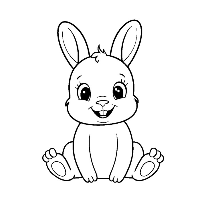 Dessin d'un petit lapin mignon